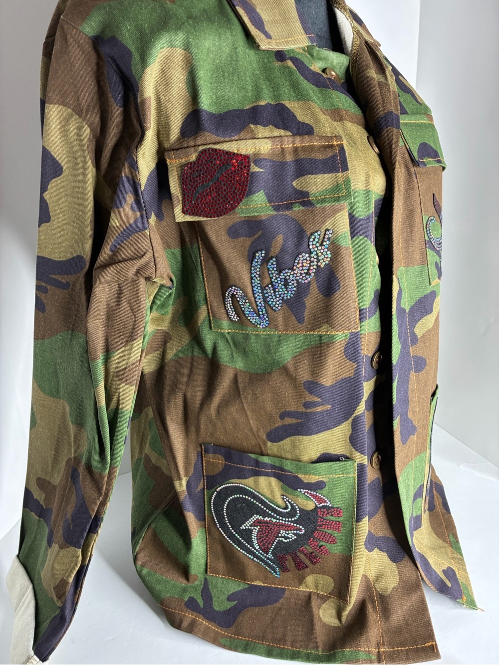Atl Falcons Embellished Camo Jacket - Picture 2 of 3